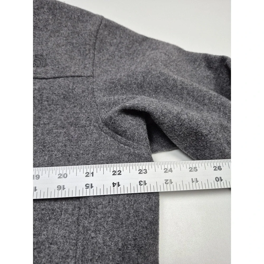 The North Face Jacket Mens L Gray Wool Fleece Full Zip Lined Windbreaker